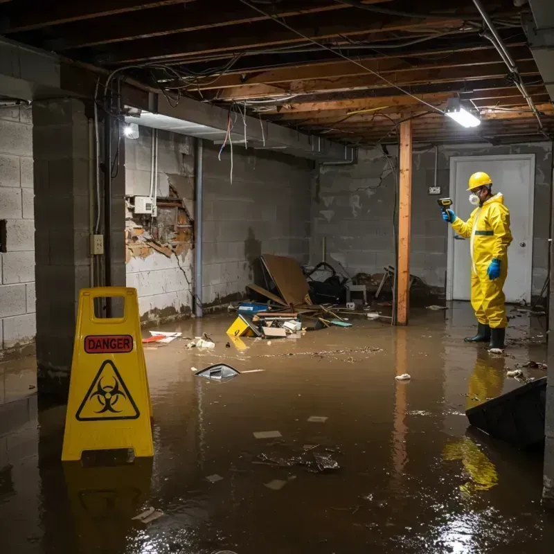 Flooded Basement Electrical Hazard in New Iberia, LA Property